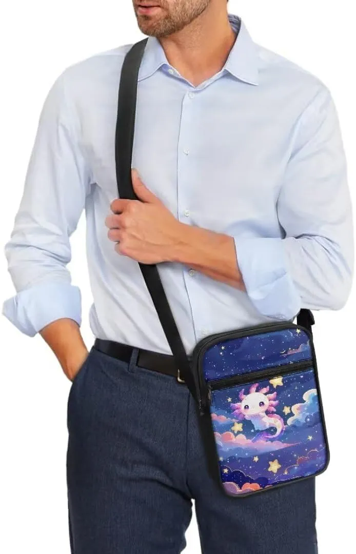Boatee Small Messenger Bag for Men Galaxy Crossbody Purse with Pockets
