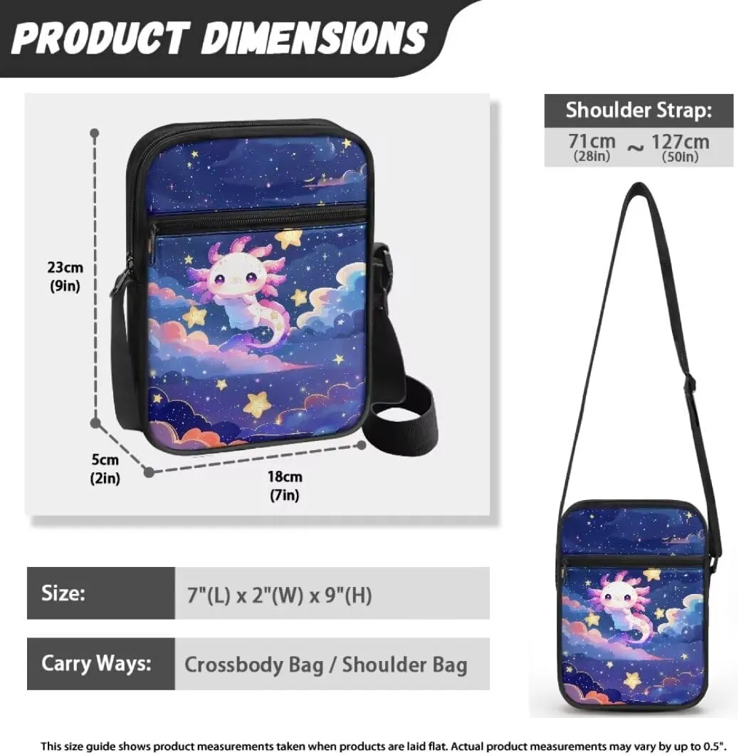Boatee Small Messenger Bag for Men Galaxy Crossbody Purse with Pockets