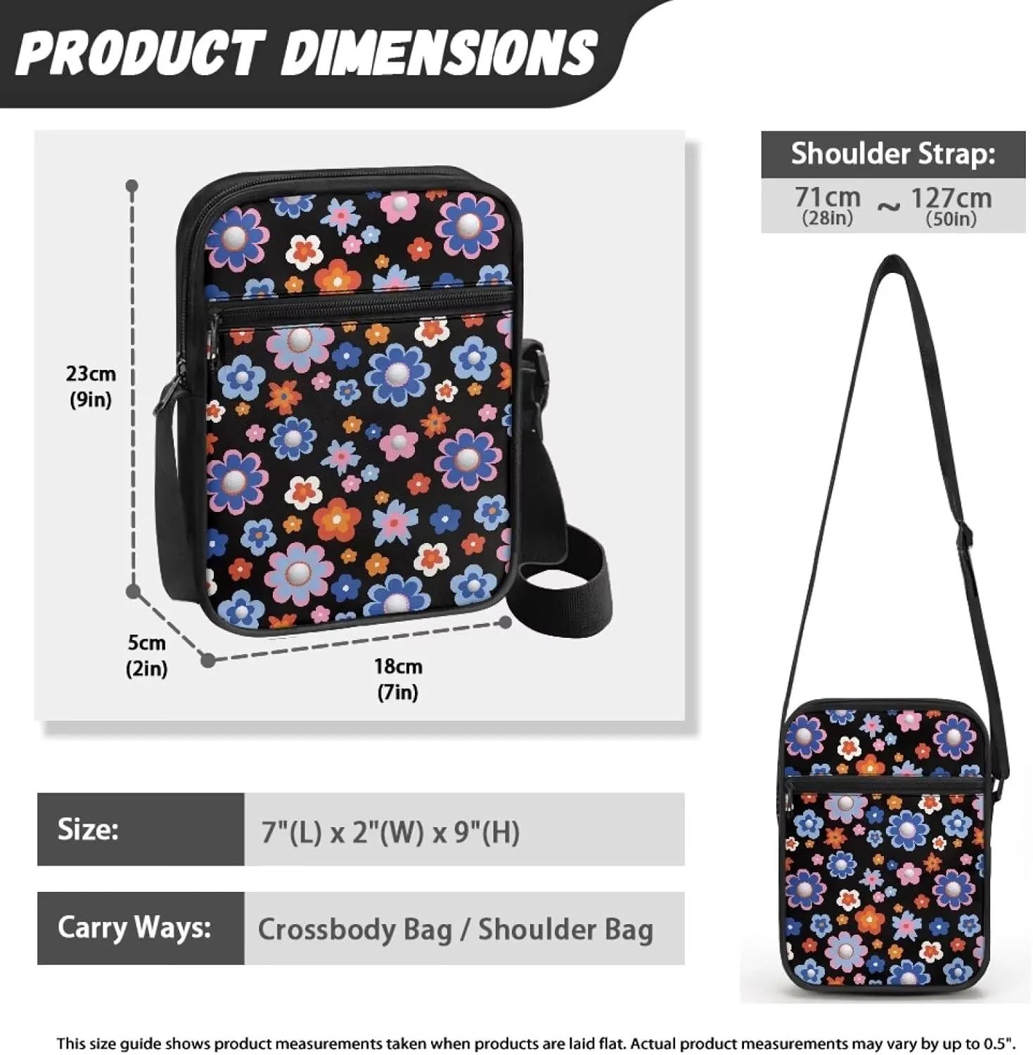 Boatee Small Messenger Bag for Women Casual Multi-Purpose Crossbody Handbag