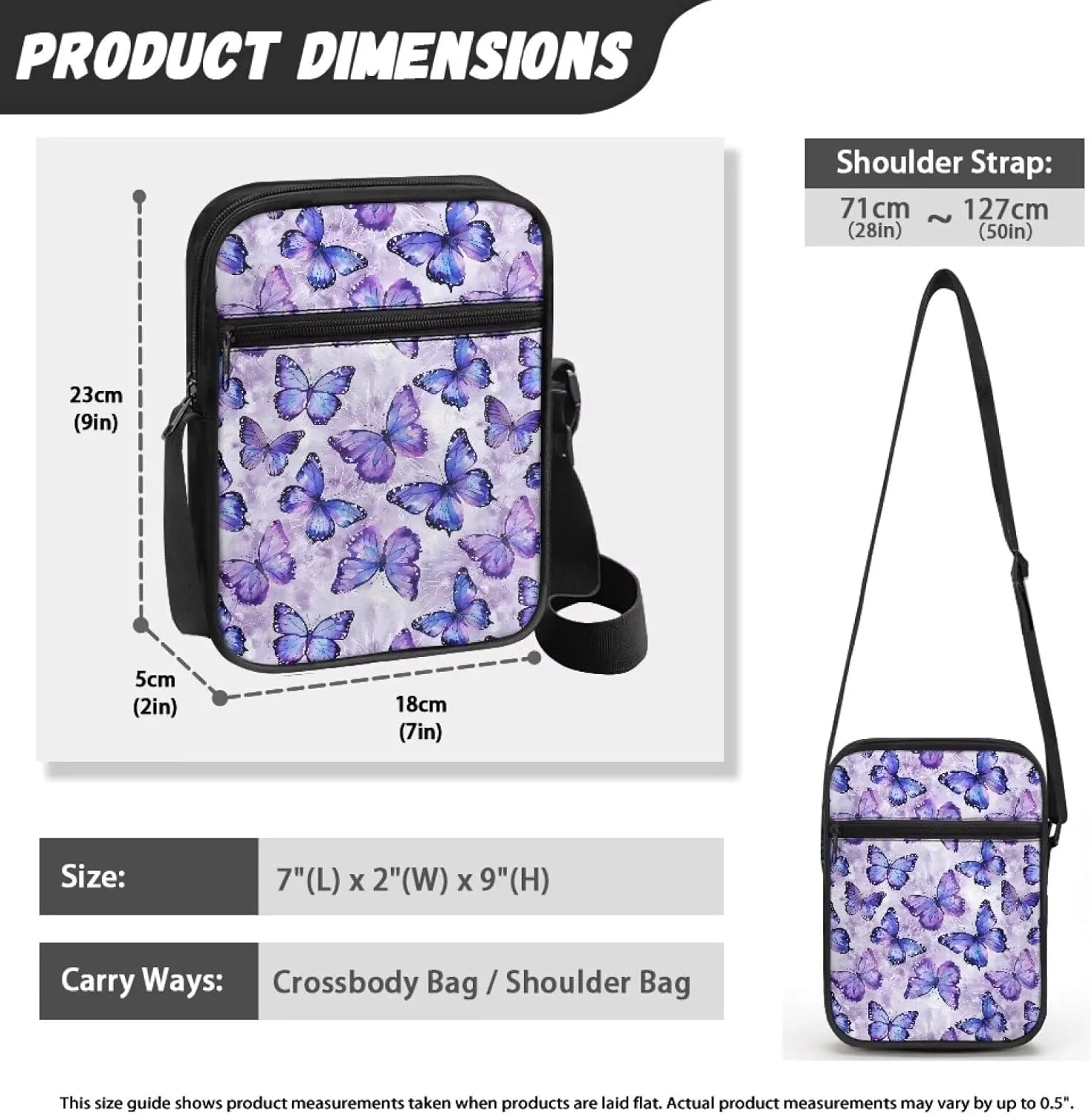 Boatee Small Messenger Bag for Women Casual Multi-Purpose Crossbody Handbag