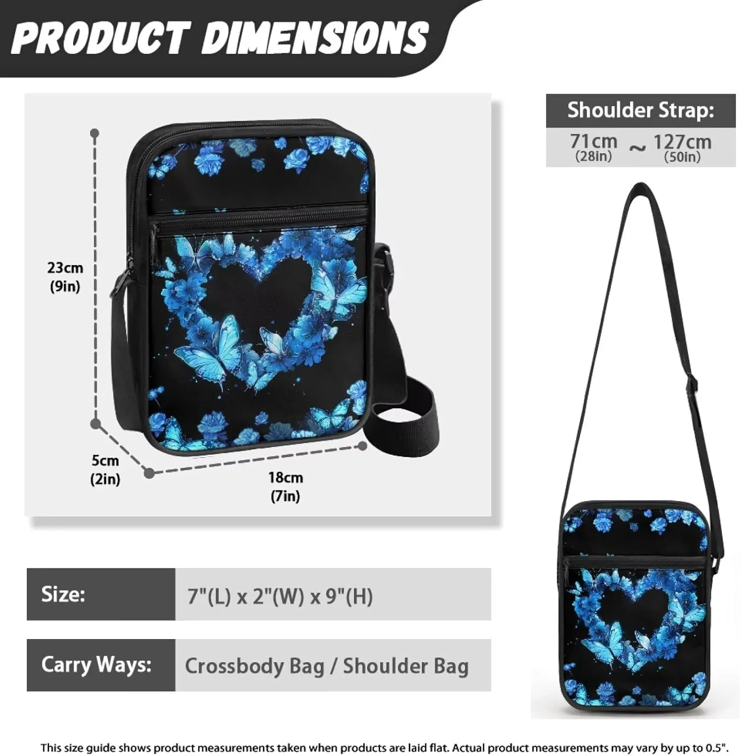 Boatee Small Messenger Bag for Women Casual Multi-Purpose Crossbody Handbag