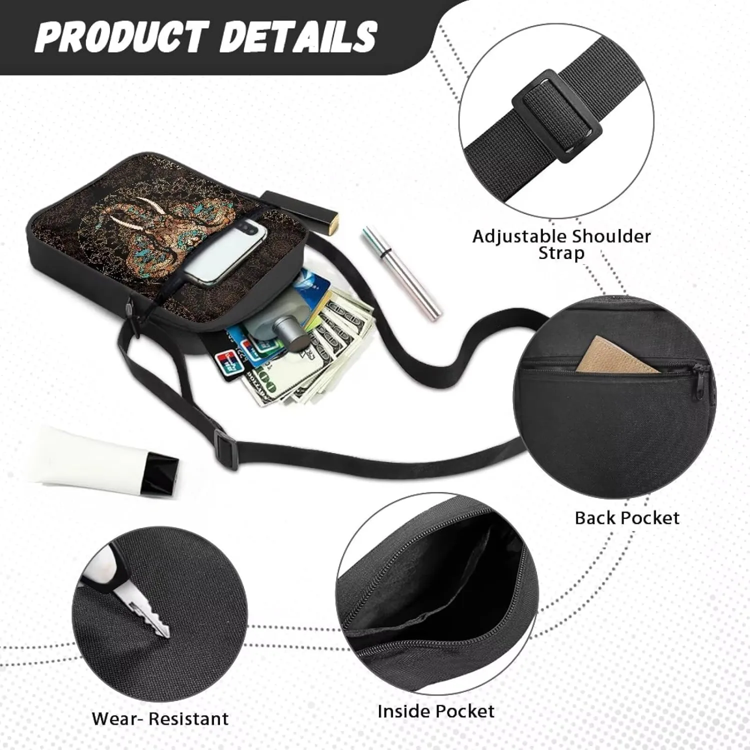 Boatee Small Messenger Bag for Women Casual Multi-Purpose Crossbody Handbag