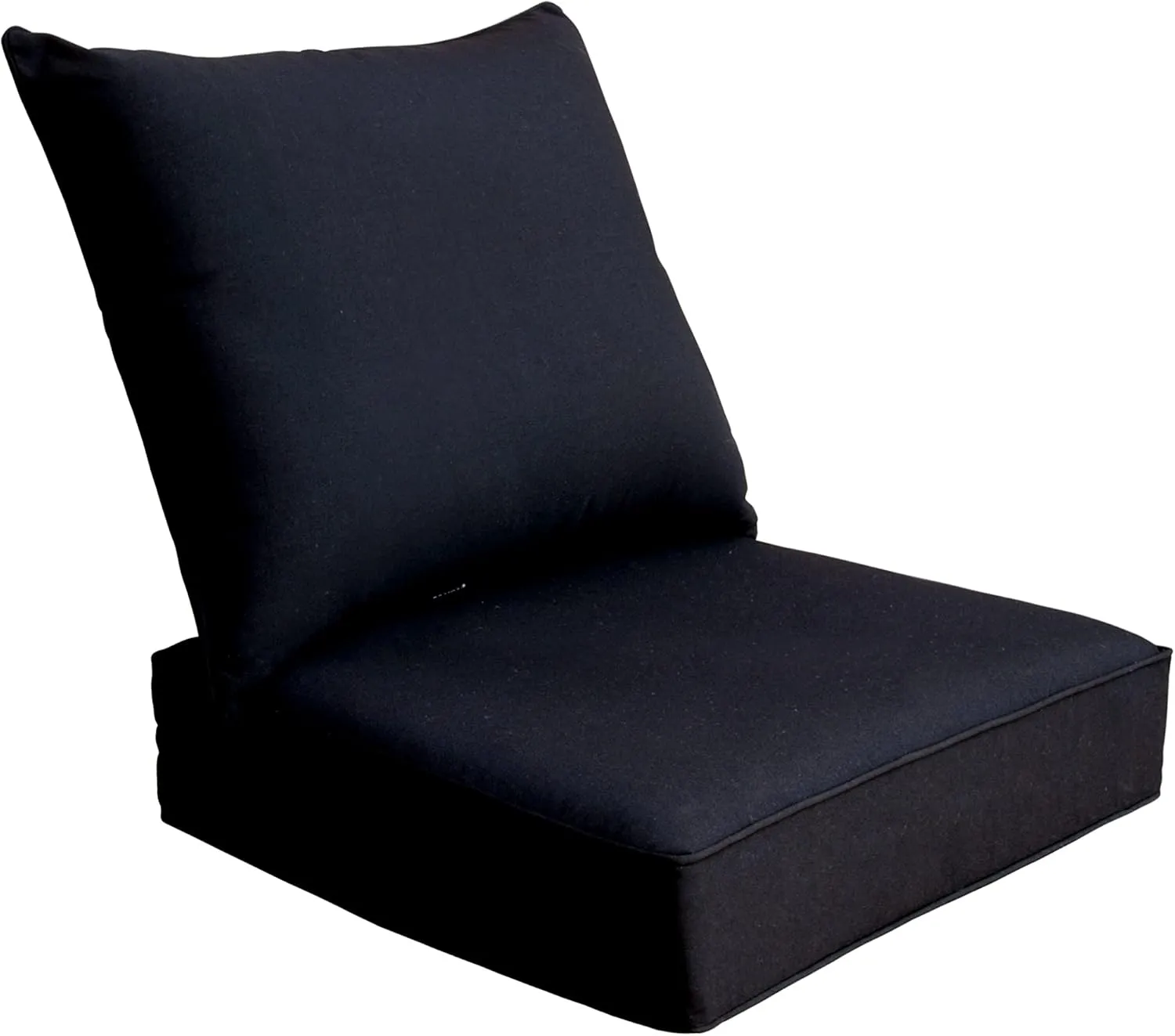 BOSSIMA Outdoor Patio Cushions 24"×24“ Deep Seat Chair Cushions Furniture Cushions, Sunbrella Canvas Black