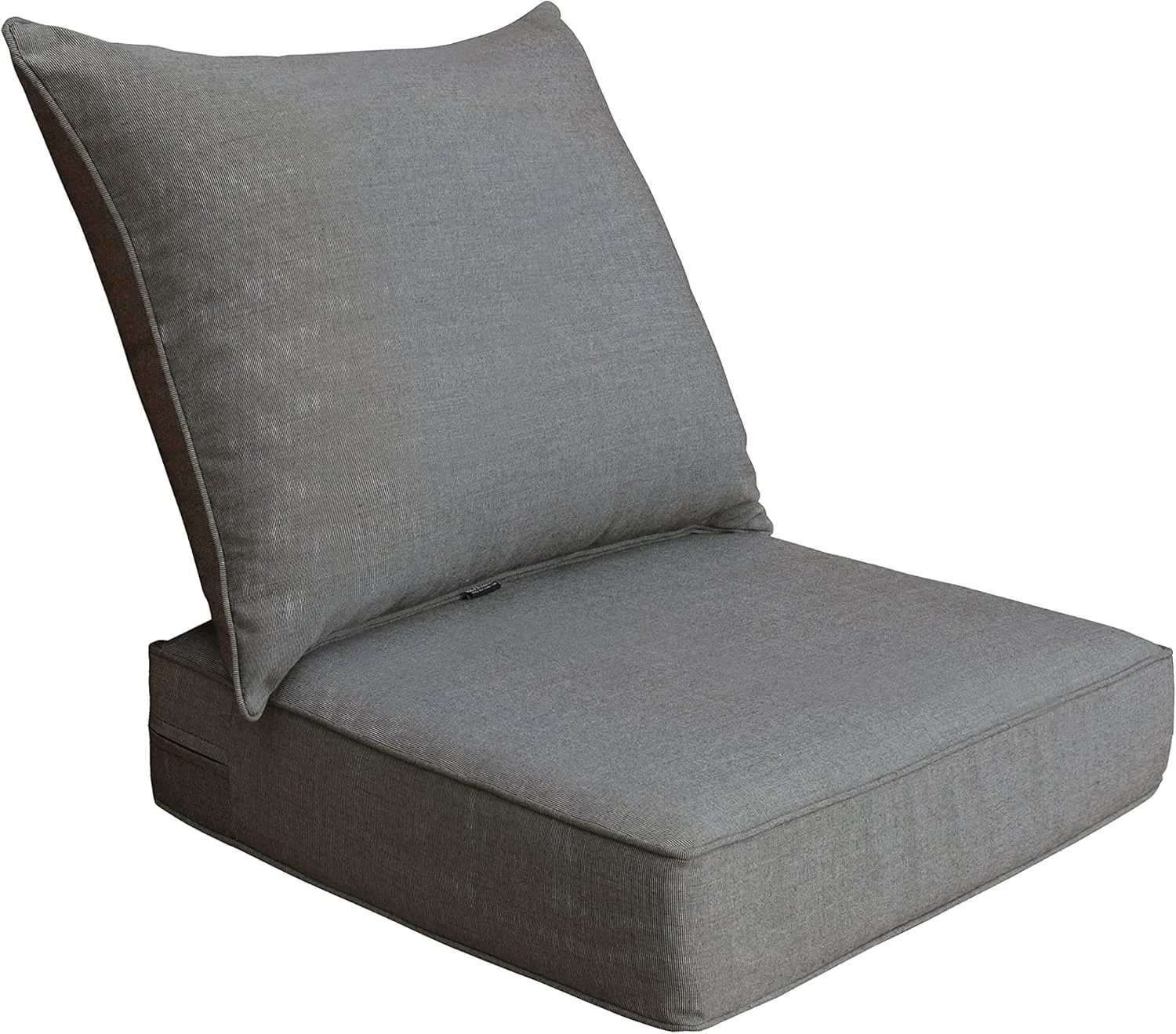 BOSSIMA Outdoor Patio Cushions 24"×24" Deep Seat Chair Cushions Foam Furniture Cushions, Canvas Charcoal