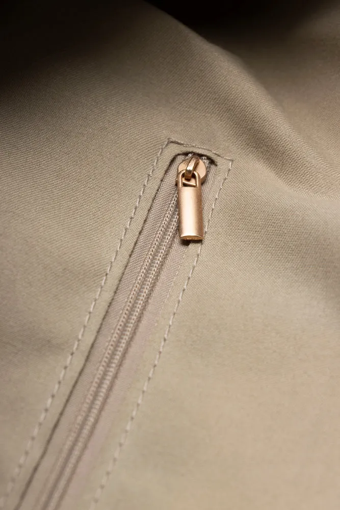 Bottom Compartment Bag Natural & Navy