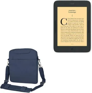 BoxWave Case Compatible with Barnes & Noble Nook GlowLight Plus (2019 Edition 7.8 in) - Encompass Urban Bag, Over Shoulder Messenger Straps Handle Bag Pockets - Navy