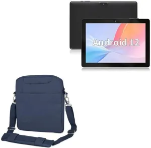 BoxWave Case Compatible with SGIN Android 12 Tablet E10P (10 in) - Encompass Urban Bag, Over Shoulder Messenger Straps Handle Bag Pockets - Navy