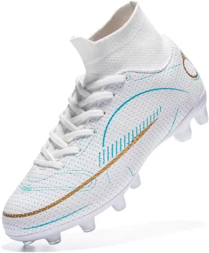 breooes Boys Soccer Cleats Kids Footaball Cleats Outdoor Trainning Soccer Shoes Athletic Girls Football Shoes