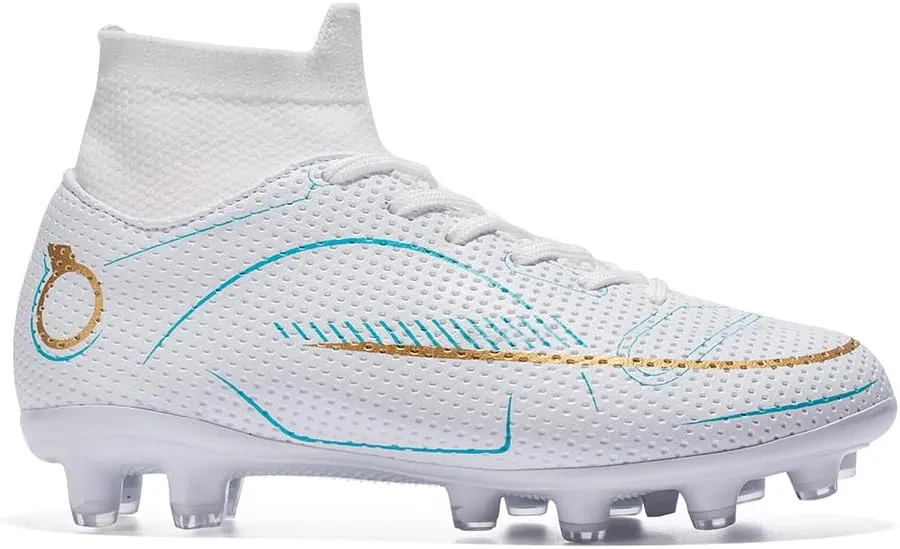 breooes Boys Soccer Cleats Kids Footaball Cleats Outdoor Trainning Soccer Shoes Athletic Girls Football Shoes