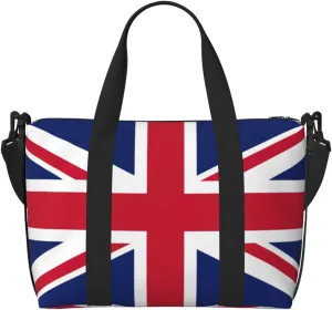 British flag print Womens travel bags, weekender carry on for women, sports Gym Bag, Overnight Carry on Bag