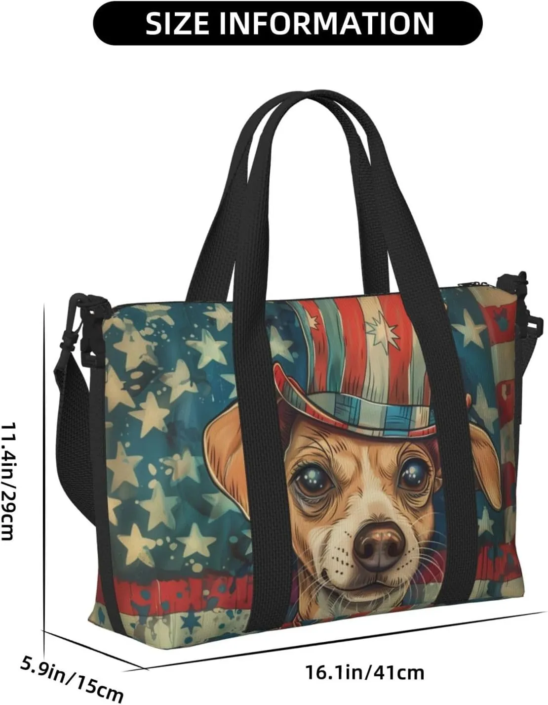 Brittany print Travel Duffel Bag, Sports Tote Gym Bag, Swim Pool Bag Large Shoulder Tote Bag for Beach Weekender