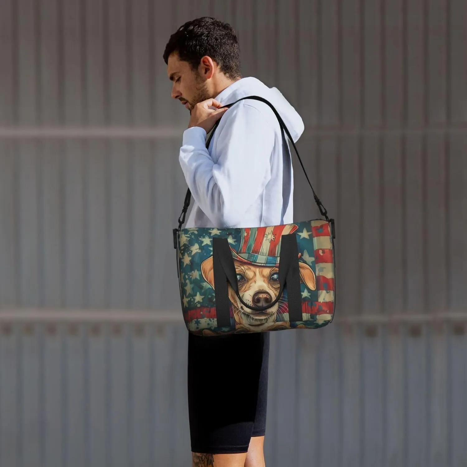 Brittany print Travel Duffel Bag, Sports Tote Gym Bag, Swim Pool Bag Large Shoulder Tote Bag for Beach Weekender