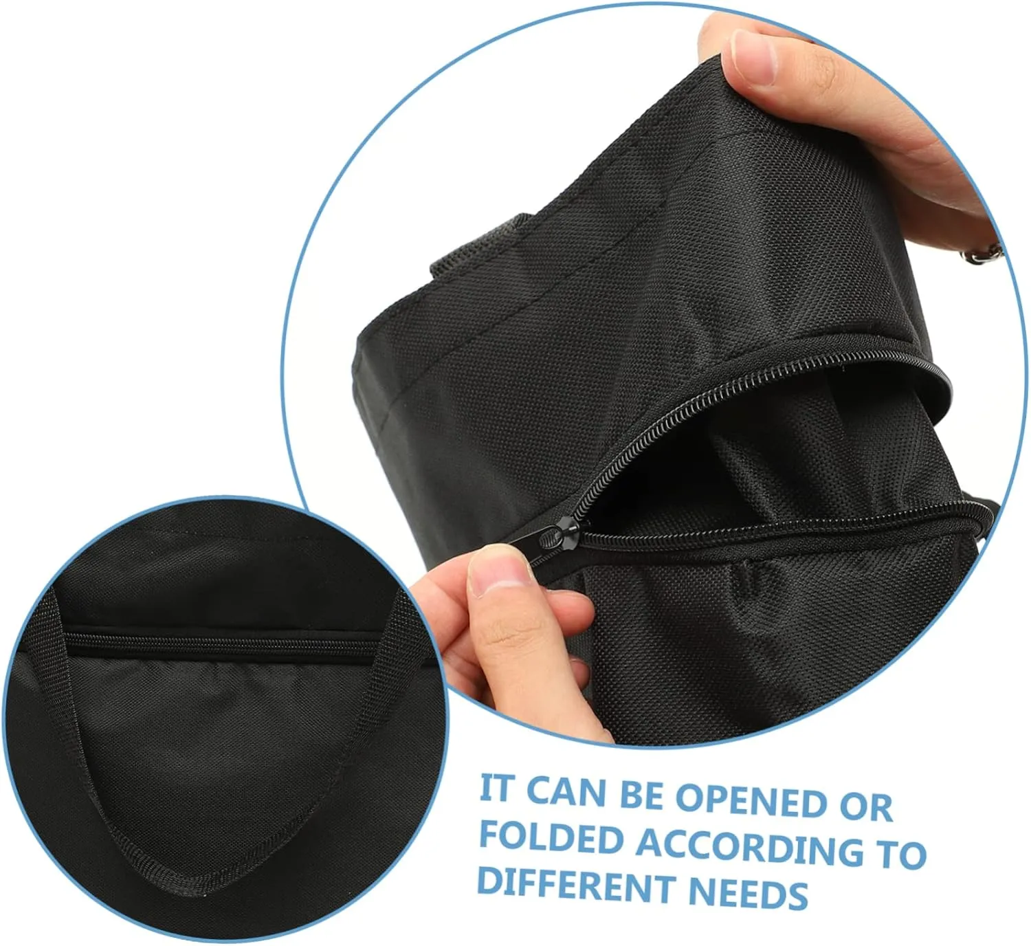 Cabilock Collapsible Trolley Bag Folding Shopping Bag with Wheels Foldable Grocery Bag Laundry Bag