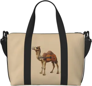 camel guitar funny print Travel Duffel Bag, Sports Tote Gym Bag, Swim Pool Bag Large Shoulder Tote Bag for Beach Weekender