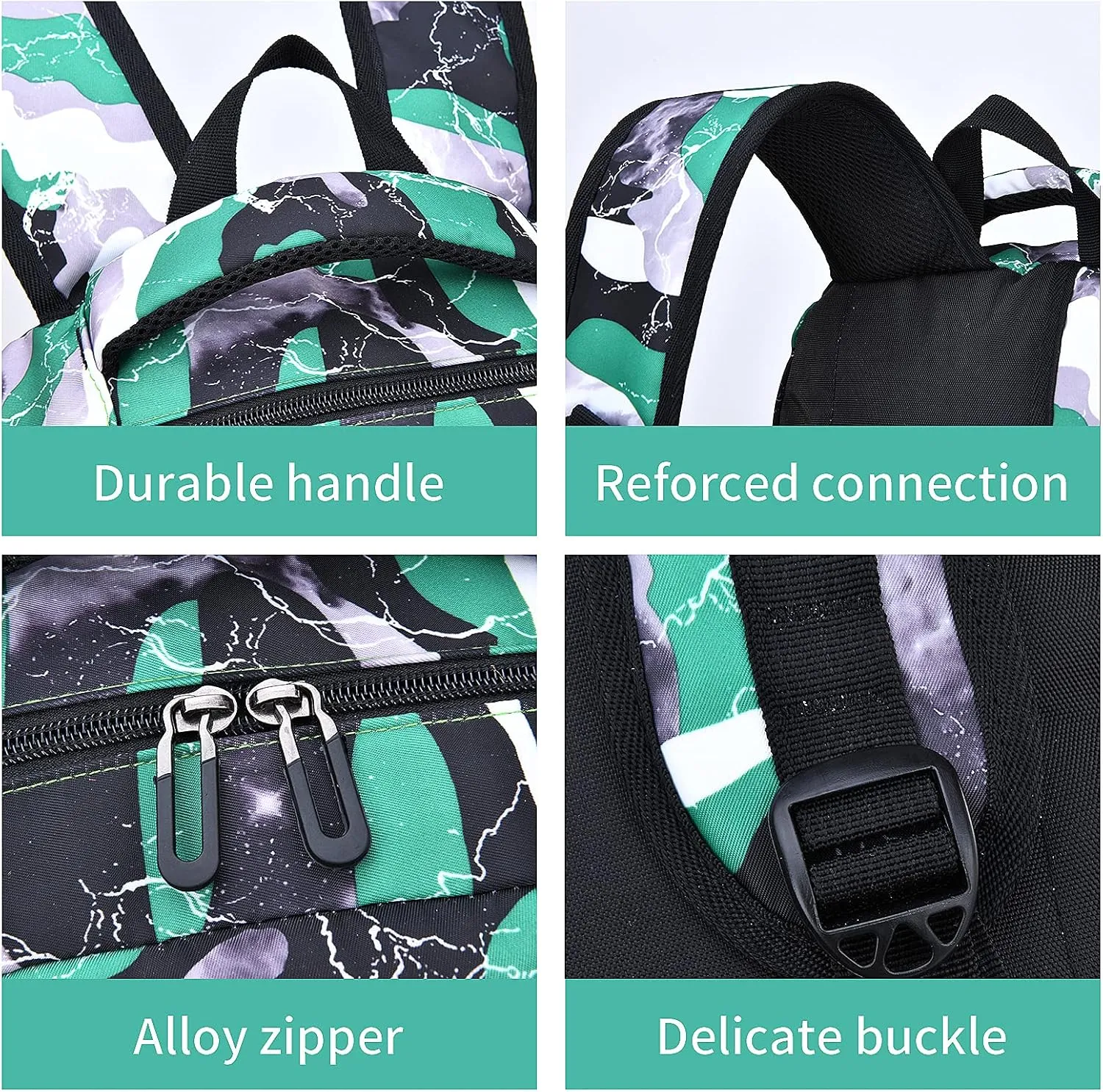 Camo Backpack for Kids, Lightweight Camo Backpack Elementary Middle School Backpack Water Repellent Bookbag (Camo Green)