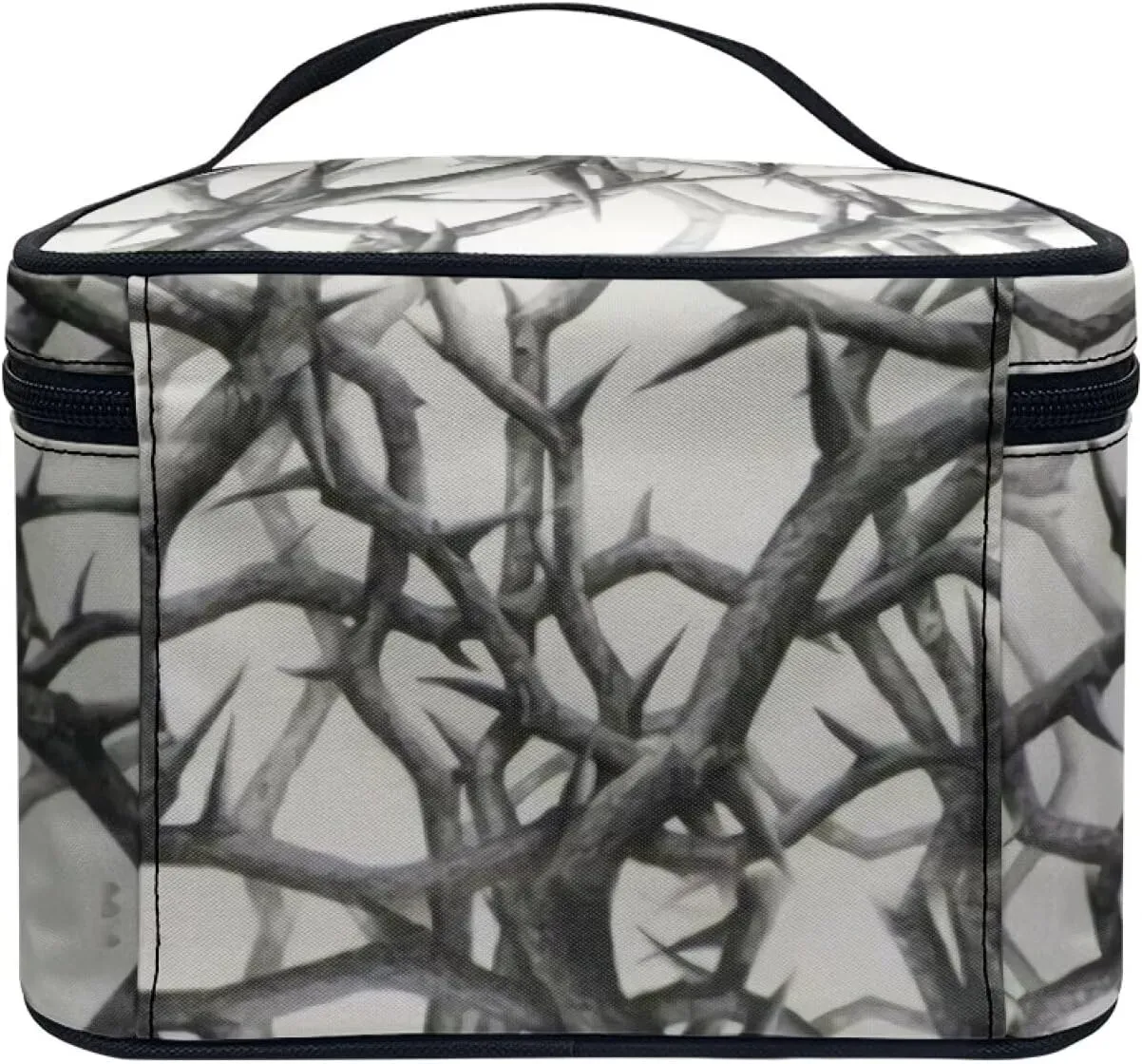Camo Cosmetic Bag for Women Girls Zipper Toiletries Accessories BrushesPortable Brushes Case with Handle Easy to Clean for Weekend Getaways, Vacations, Weekender