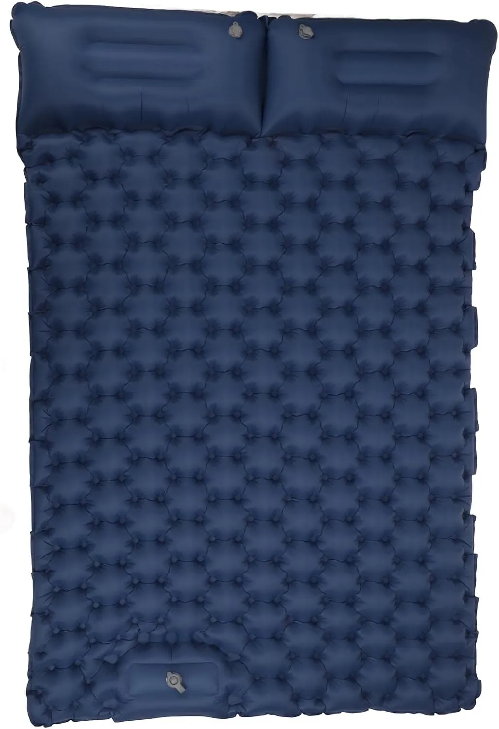 Camping Sleeping Pad, Double Sleeping Pad Inflatable Camping Sleeping Pads with Pillow Ergonomic Design Nylon Camping Mat Portable Camping Mat Camping Mattress for Outdoor Hiking