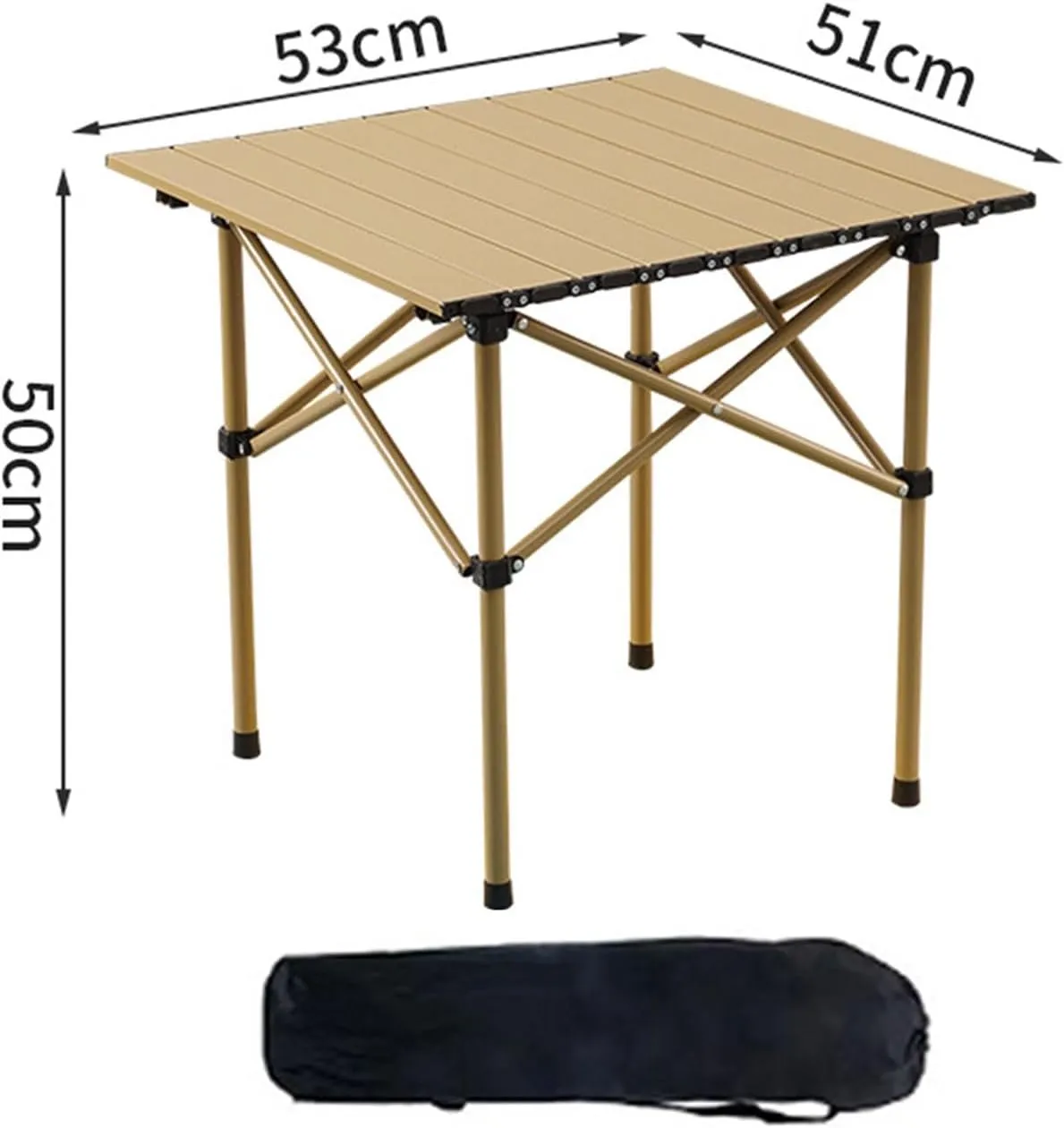 Camping Table Folding Camp Table Roll Up Surface Lightweight,with Carry Bag for Camping, Hiking, Picnics, BBQ, Beach Trips & Tailgating