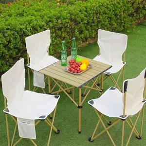 Camping Table Folding Camp Table Roll Up Surface Lightweight,with Carry Bag for Camping, Hiking, Picnics, BBQ, Beach Trips & Tailgating