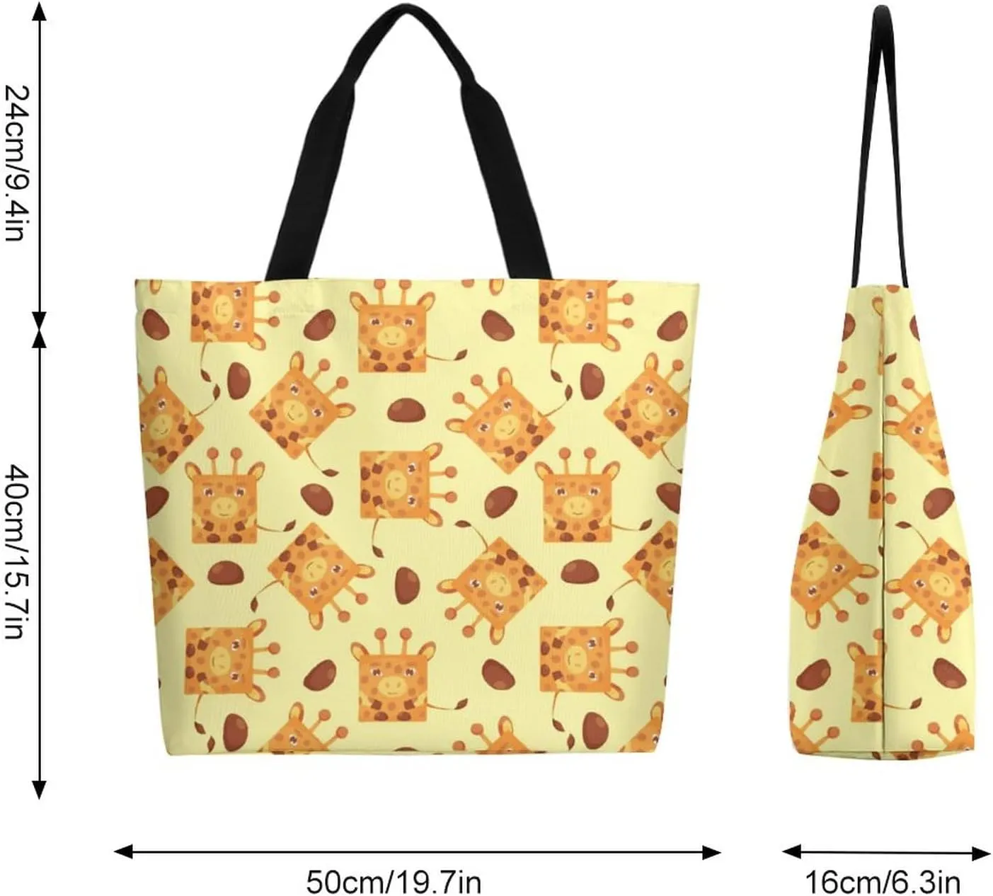 Canvas Tote Bag Large Casual Shoulder Bag for Women Handbag Reusable Beach Shopping Gym Picnic Travel Grocery Bag