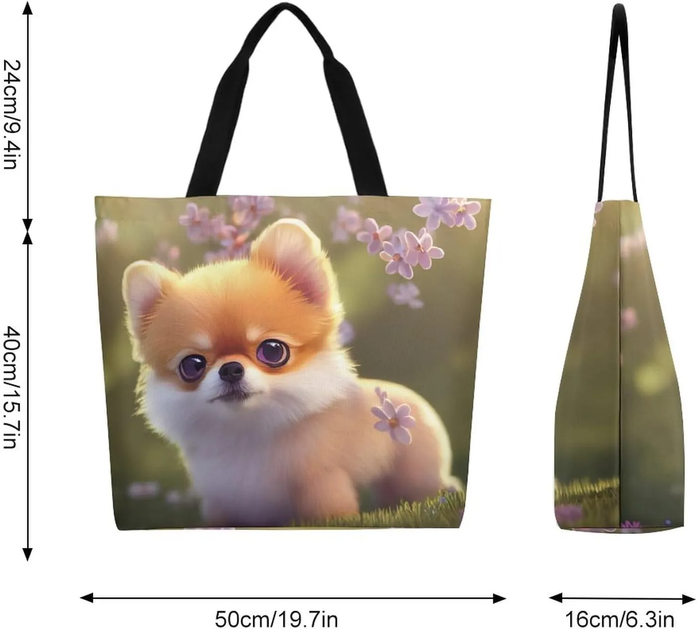 Canvas Tote Bag Large Casual Shoulder Bag for Women Handbag Reusable Beach Shopping Gym Picnic Travel Grocery Bag