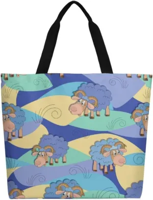 Canvas Tote Bag Large Casual Shoulder Bag for Women Handbag Reusable Beach Shopping Gym Picnic Travel Grocery Bag