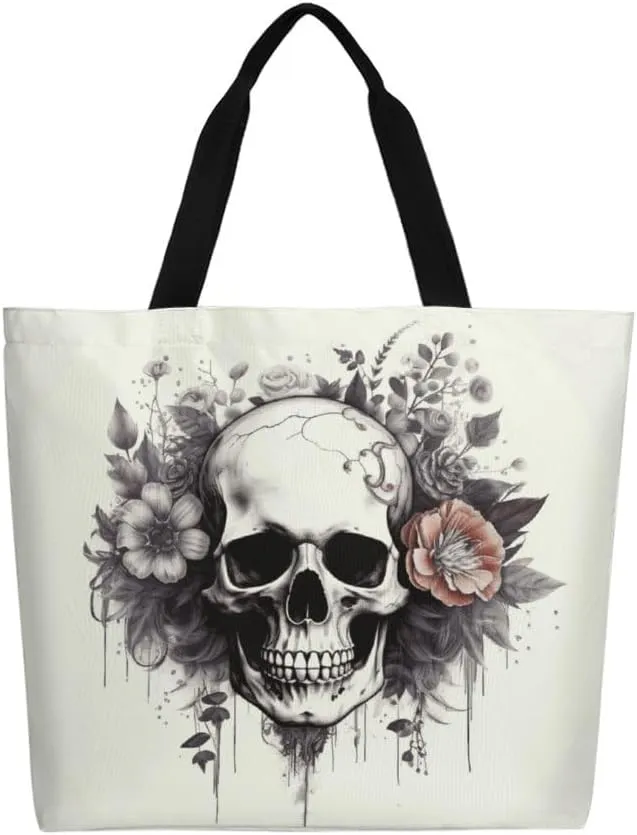 Canvas Tote Bag Large Women Casual Shoulder Bag Handbag Reusable Beach Shopping Grocery Bag For Outdoors