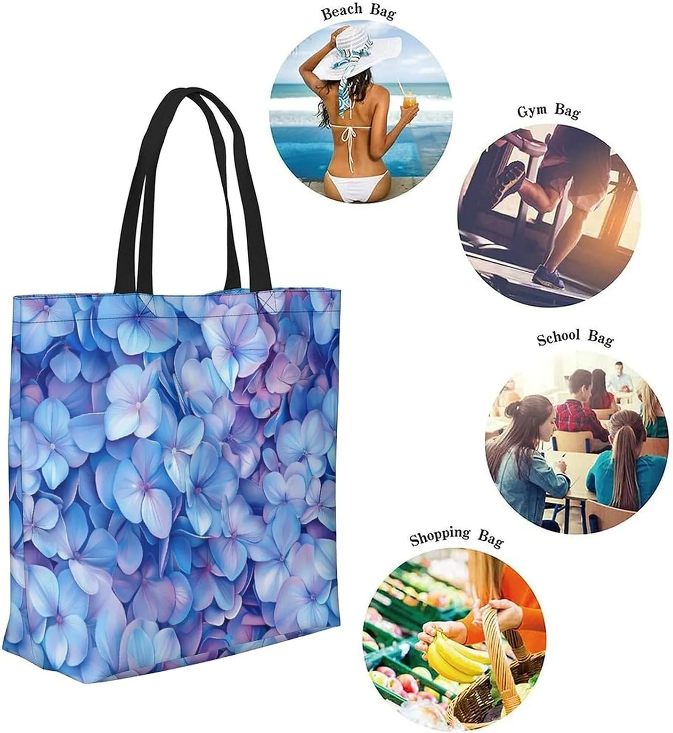 Canvas Tote Bag Large Women Casual Shoulder Bag Handbag Reusable Beach Shopping Grocery Bag For Outdoors