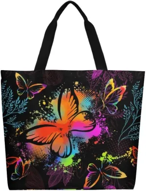 Canvas Tote Bag Large Women Casual Shoulder Bag Handbag Reusable Beach Shopping Grocery Bag For Outdoors