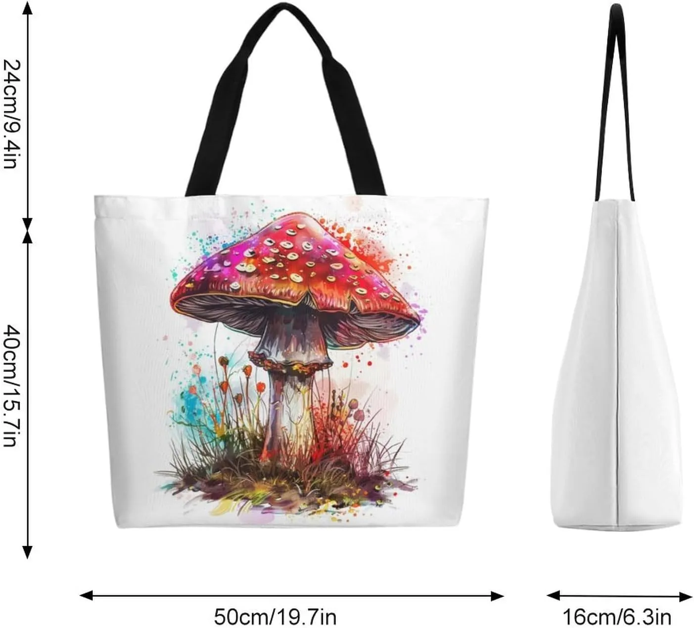 Canvas Tote Bag Large Women Casual Shoulder Bag Handbag Reusable Beach Shopping Grocery Bag For Outdoors