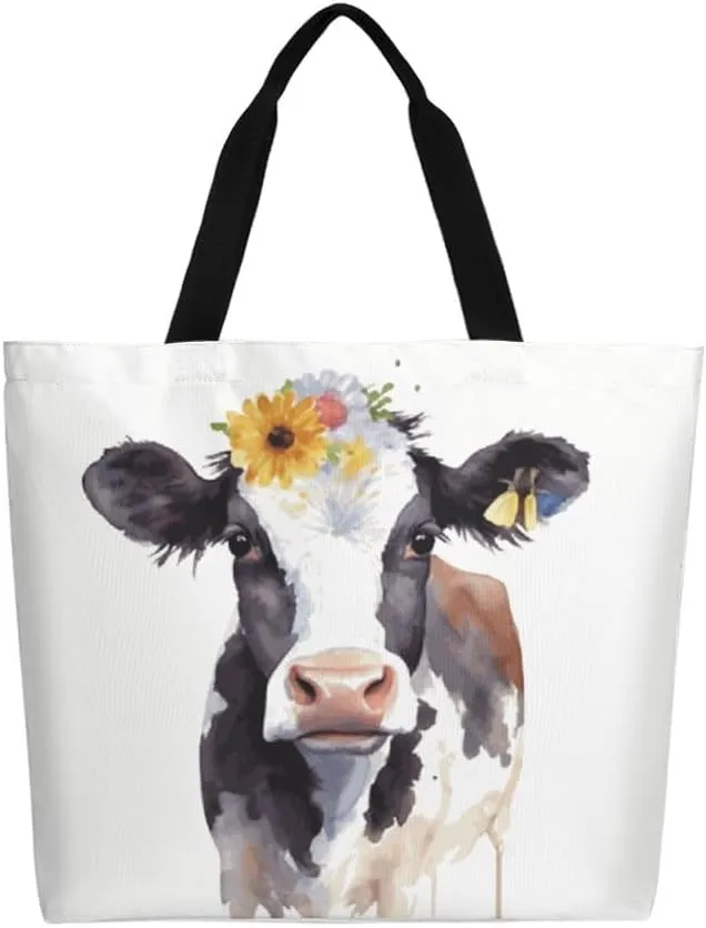 Canvas Tote Bag Large Women Casual Shoulder Bag Handbag Reusable Beach Shopping Grocery Bag For Outdoors