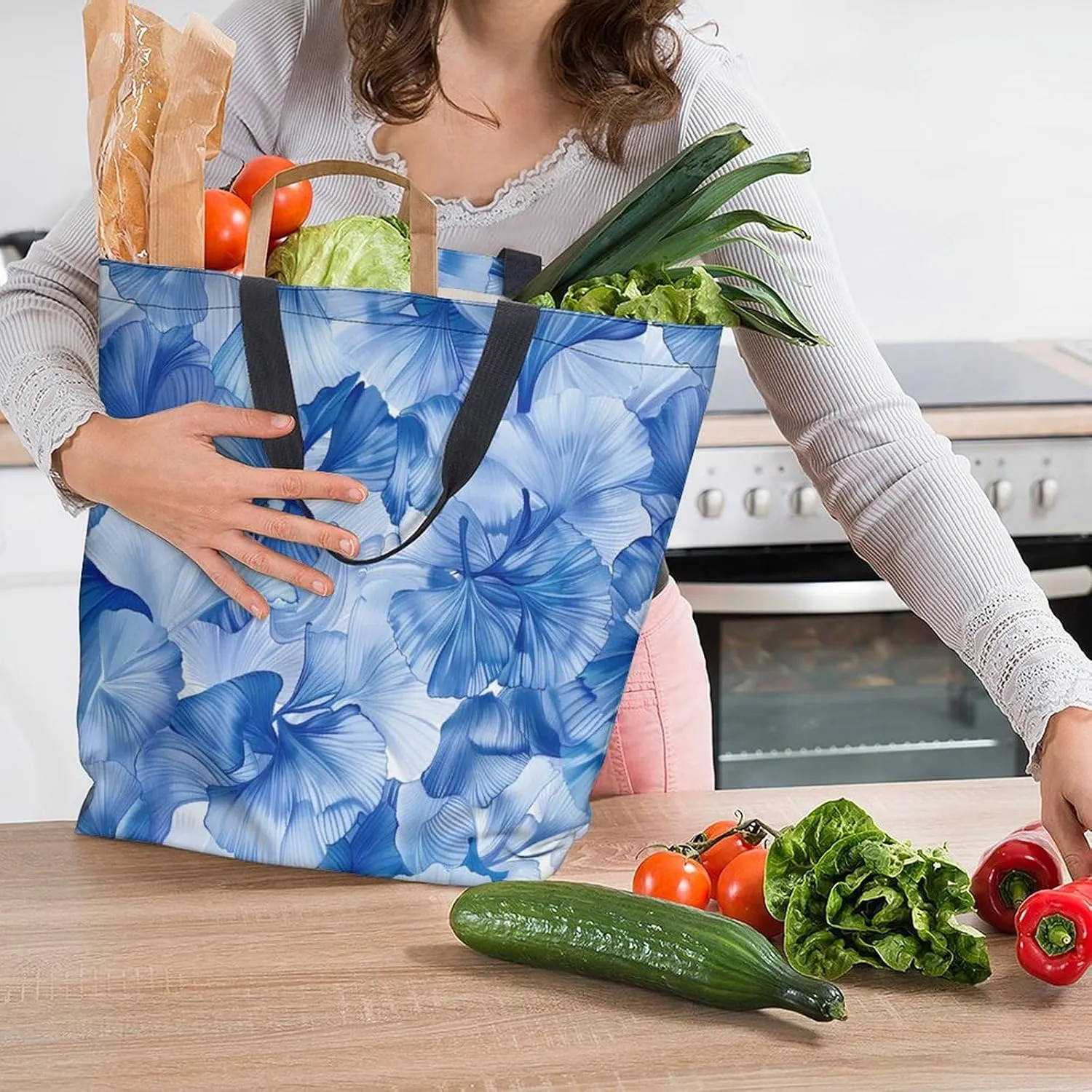 Canvas Tote Bag Large Women Casual Shoulder Bag Handbag Reusable Beach Shopping Grocery Bag For Outdoors
