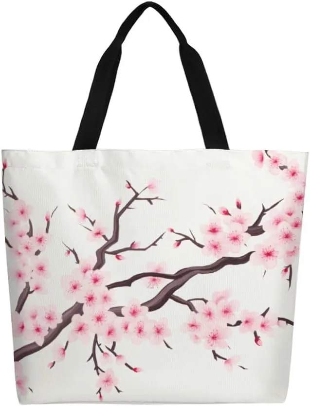 Canvas Tote Bag Large Women Casual Shoulder Bag Handbag Reusable Beach Shopping Grocery Bag For Outdoors