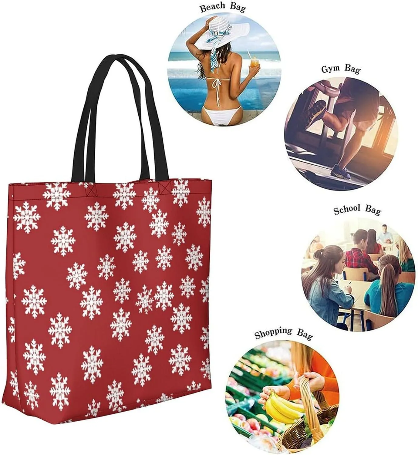 Canvas Tote Bag Large Women Casual Shoulder Bag Handbag Reusable Beach Shopping Grocery Bag For Outdoors