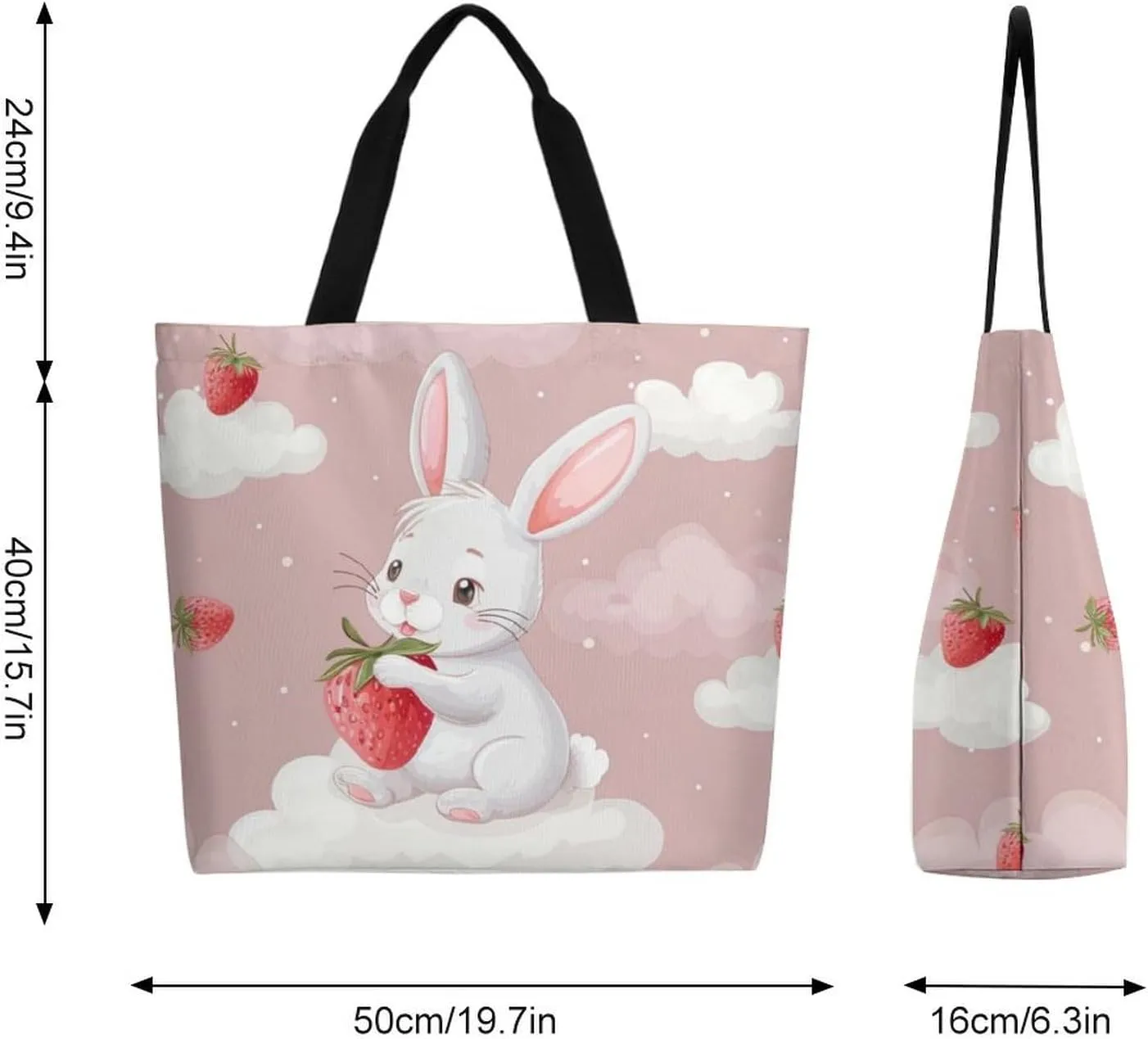 Canvas Tote Bag Large Women Casual Shoulder Bag Handbag Reusable Beach Shopping Grocery Bag For Outdoors