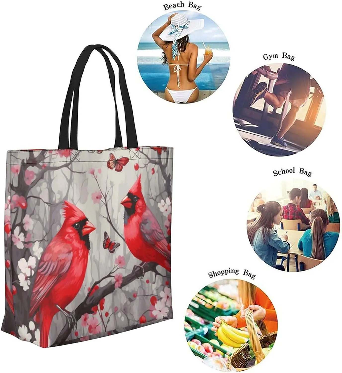 Canvas Tote Bag Large Women Casual Shoulder Bag Handbag Reusable Beach Shopping Grocery Bag For Outdoors