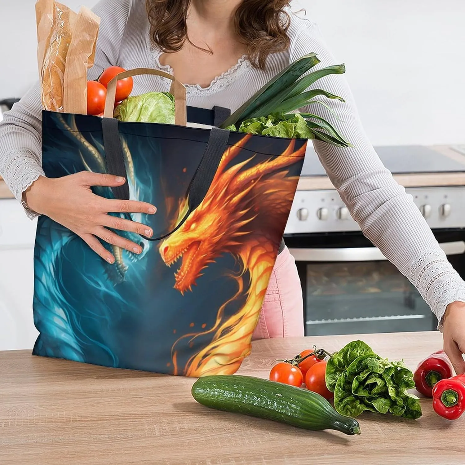 Canvas Tote Bag Large Women Casual Shoulder Bag Handbag Reusable Beach Shopping Grocery Bag For Outdoors