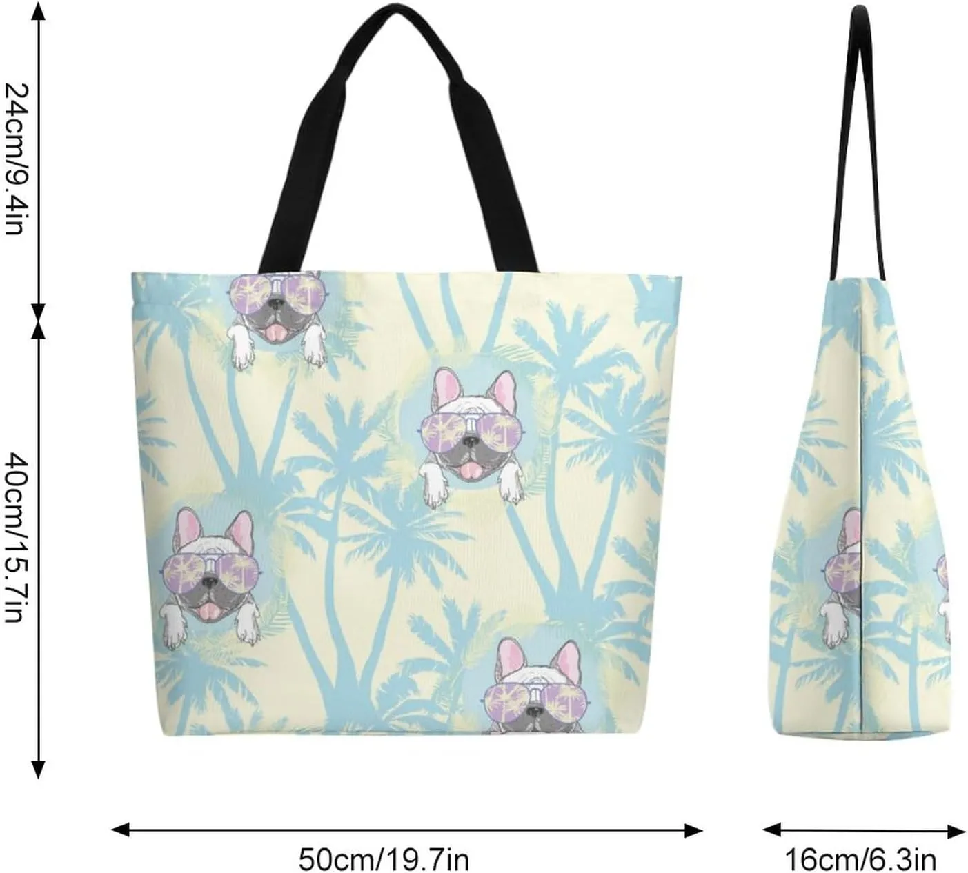 Canvas Tote Bag Large Women Casual Shoulder Bag Handbag Reusable Beach Shopping Grocery Bag For Outdoors