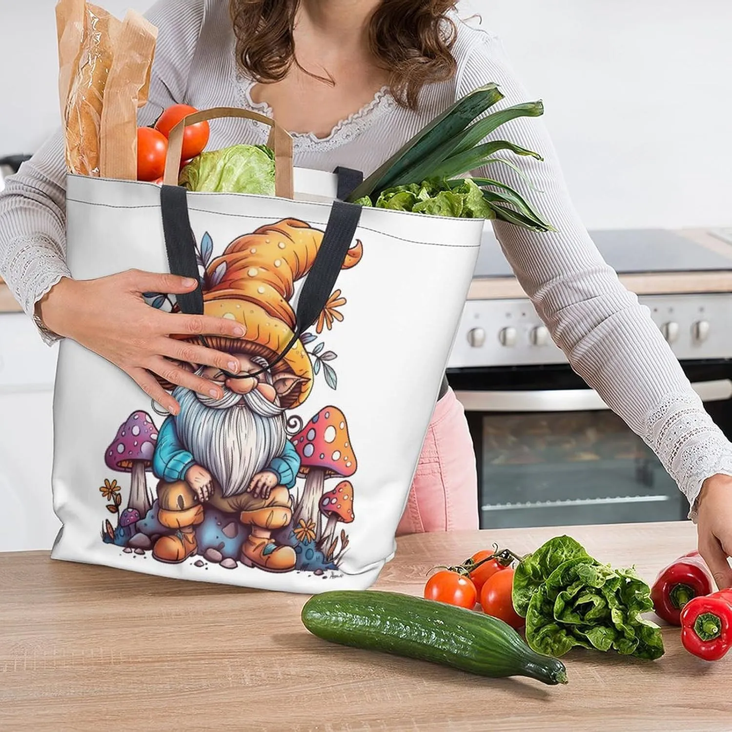 Canvas Tote Bag Large Women Casual Shoulder Bag Handbag Reusable Beach Shopping Grocery Bag For Outdoors