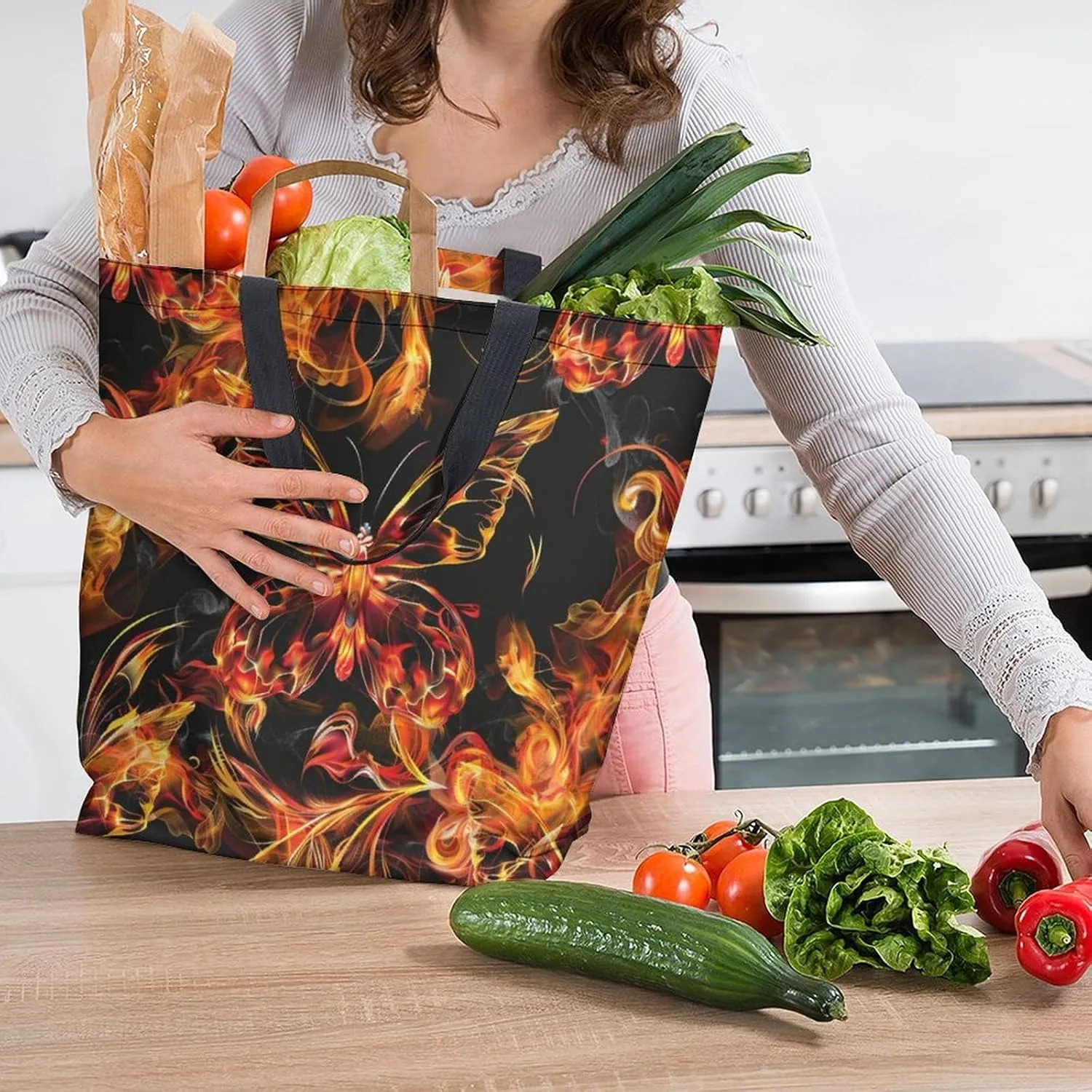Canvas Tote Bag Large Women Casual Shoulder Bag Handbag Reusable Beach Shopping Grocery Bag For Outdoors