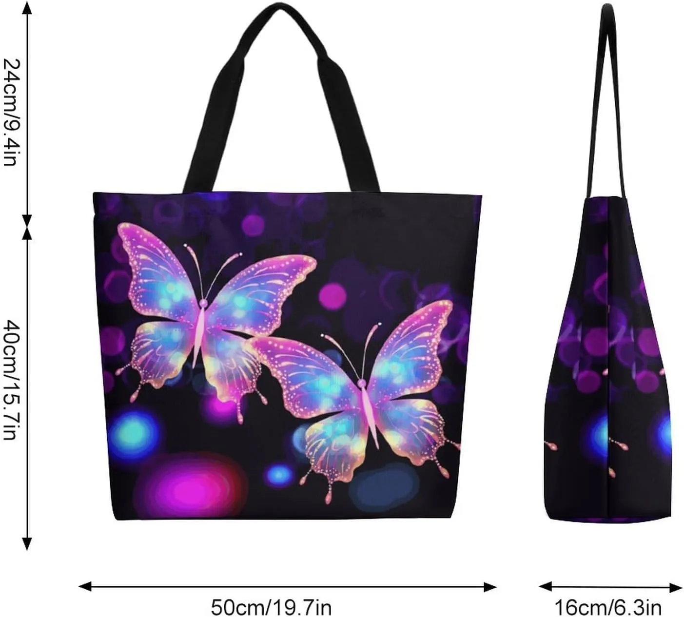 Canvas Tote Bag Large Women Casual Shoulder Bag Handbag Reusable Beach Shopping Grocery Bag For Outdoors