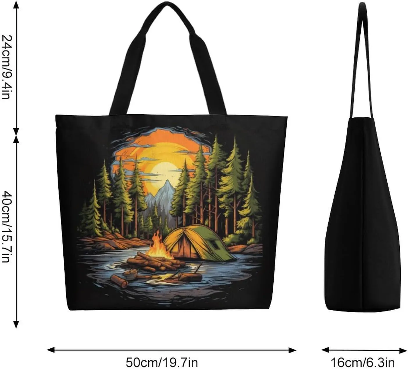 Canvas Tote Bag Large Women Casual Shoulder Bag Handbag Reusable Beach Shopping Grocery Bag For Outdoors