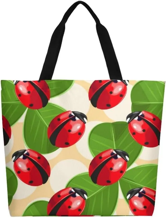 Canvas Tote Bag Large Women Casual Shoulder Bag Handbag Reusable Beach Shopping Grocery Bag For Outdoors