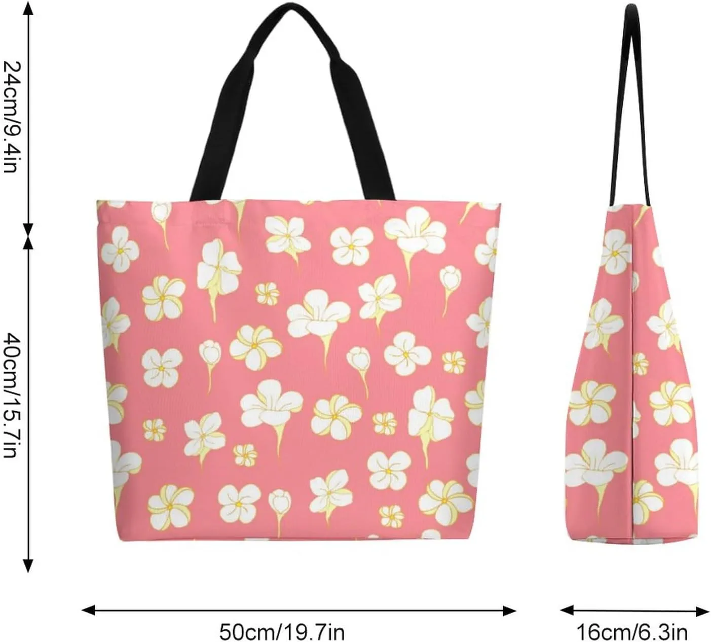 Canvas Tote Bag Large Women Casual Shoulder Bag Handbag Reusable Beach Shopping Grocery Bag For Outdoors