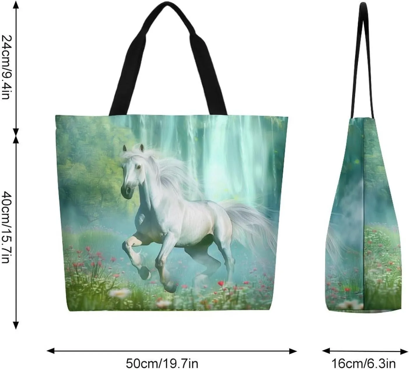 Canvas Tote Bag Large Women Casual Shoulder Bag Handbag Reusable Beach Shopping Grocery Bag For Outdoors