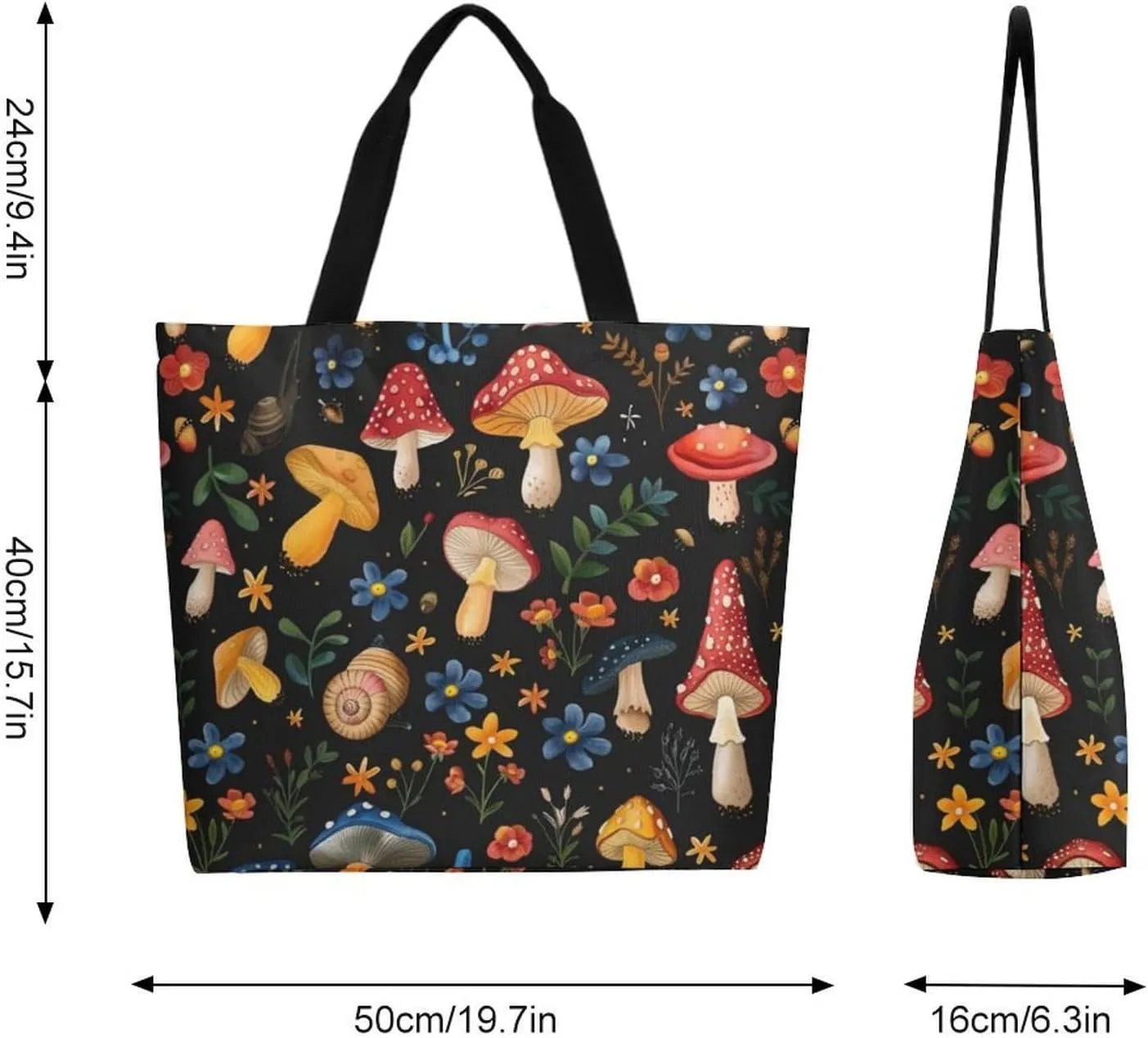 Canvas Tote Bag Large Women Casual Shoulder Bag Handbag Reusable Beach Shopping Grocery Bag For Outdoors