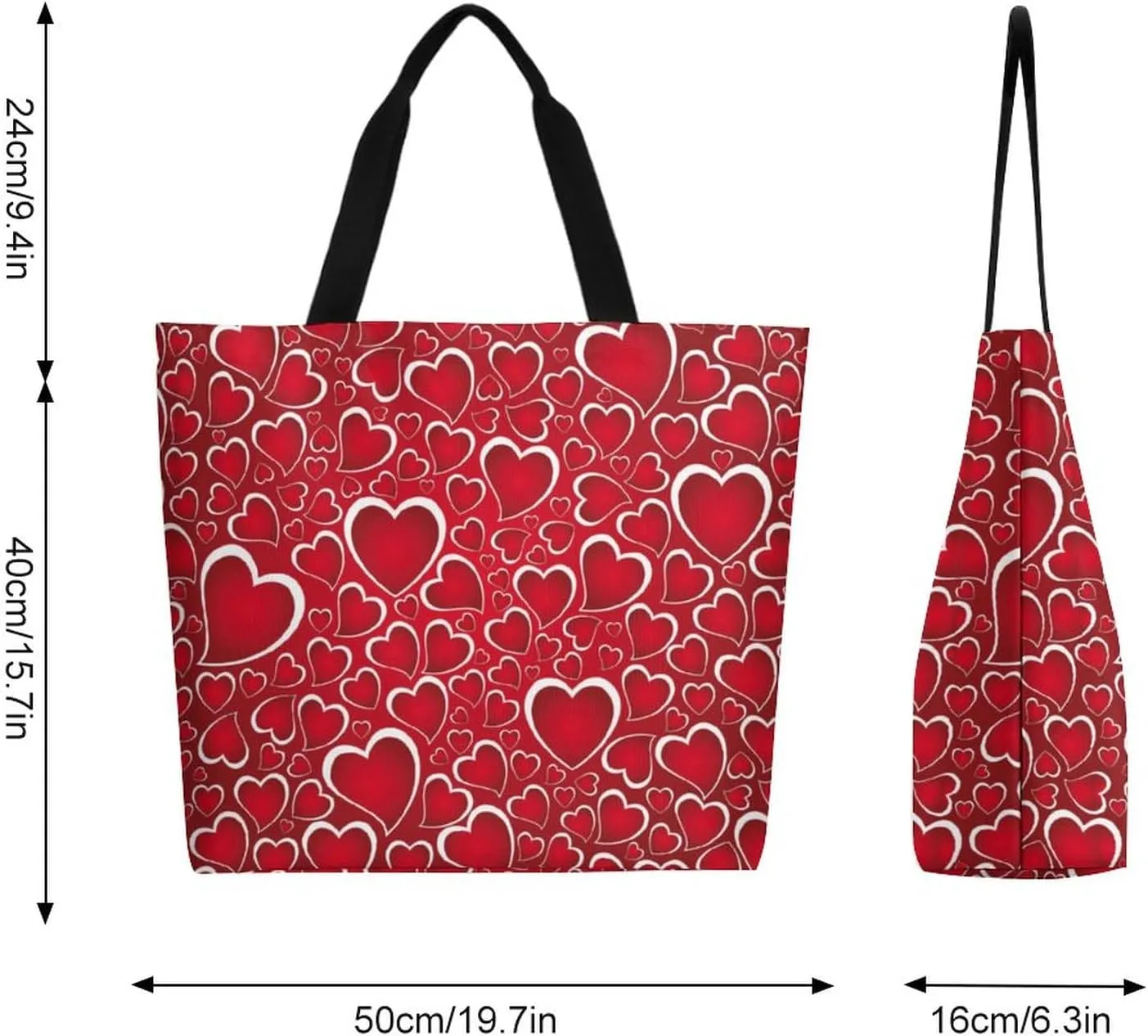 Canvas Tote Bag Large Women Casual Shoulder Bag Handbag Reusable Beach Shopping Grocery Bag For Outdoors