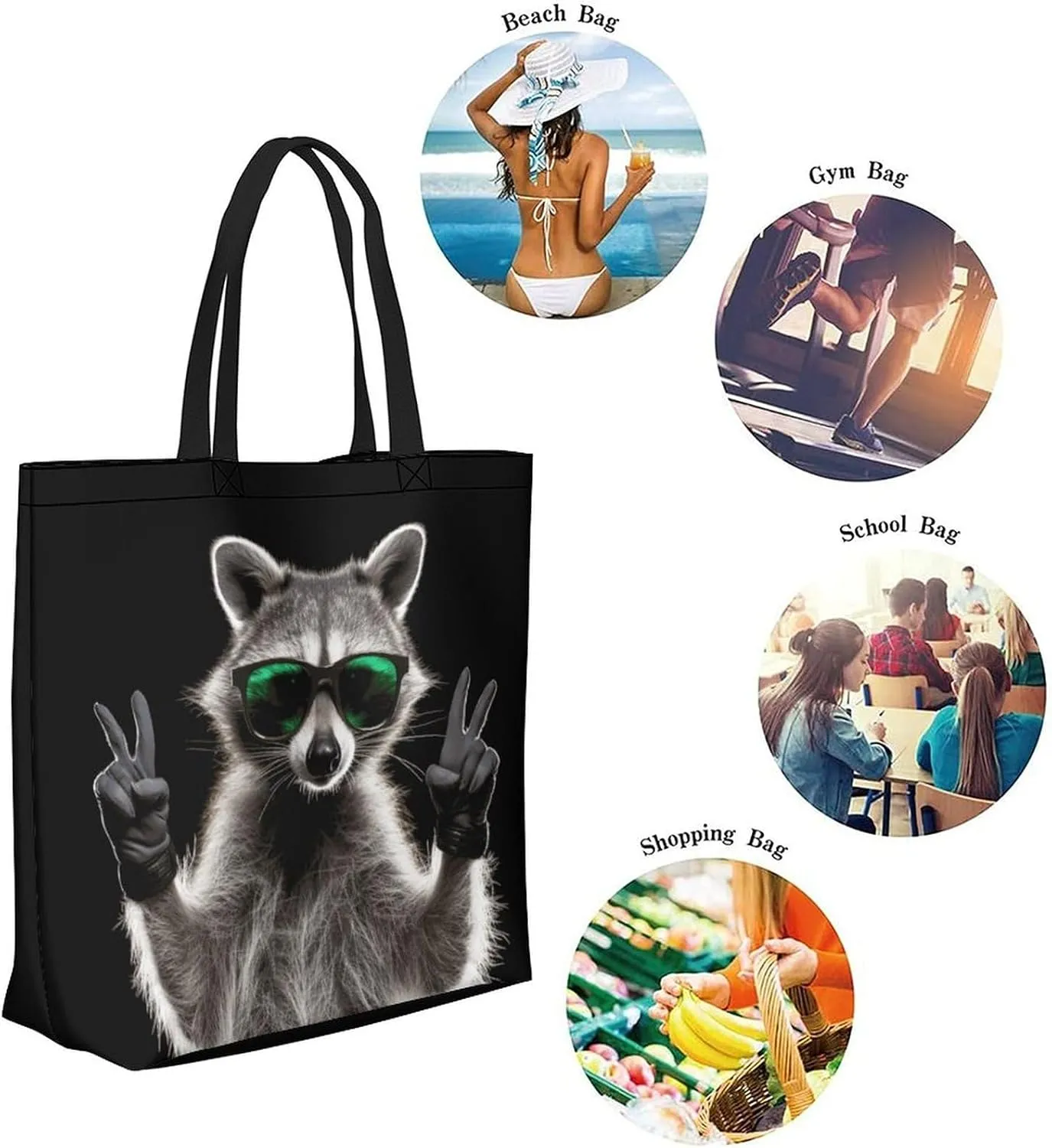 Canvas Tote Bag Large Women Casual Shoulder Bag Handbag Reusable Beach Shopping Grocery Bag For Outdoors