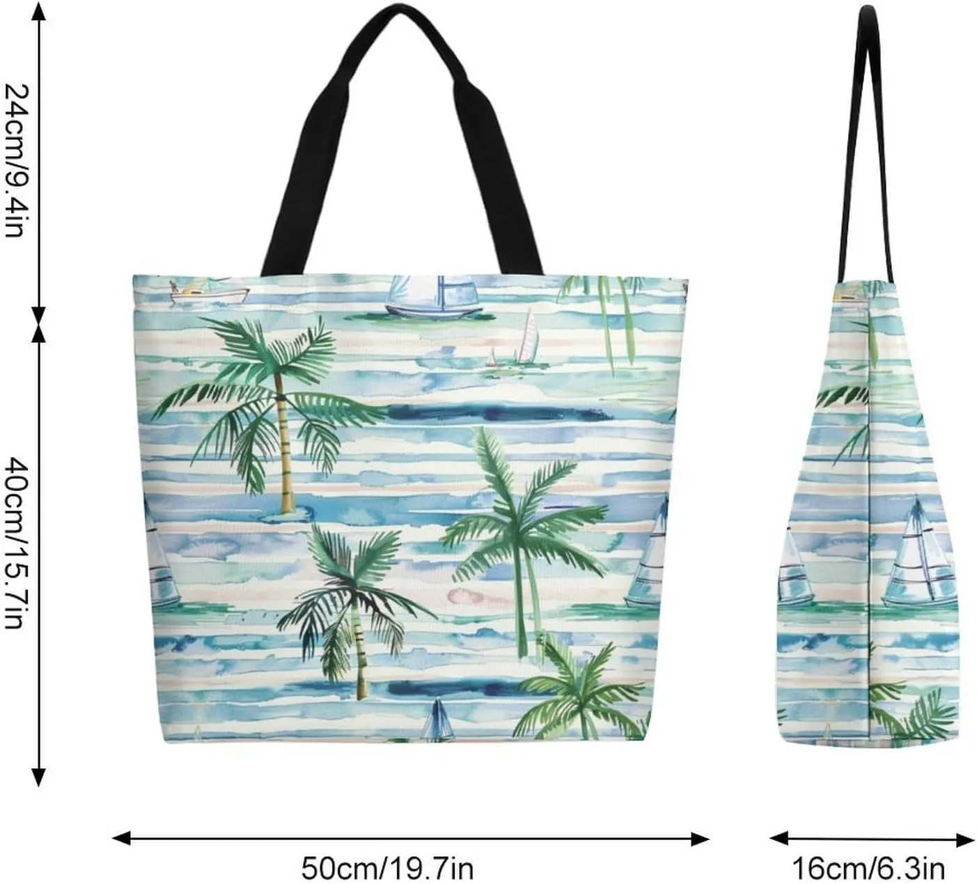 Canvas Tote Bag Large Women Casual Shoulder Bag Handbag Reusable Beach Shopping Grocery Bag For Outdoors