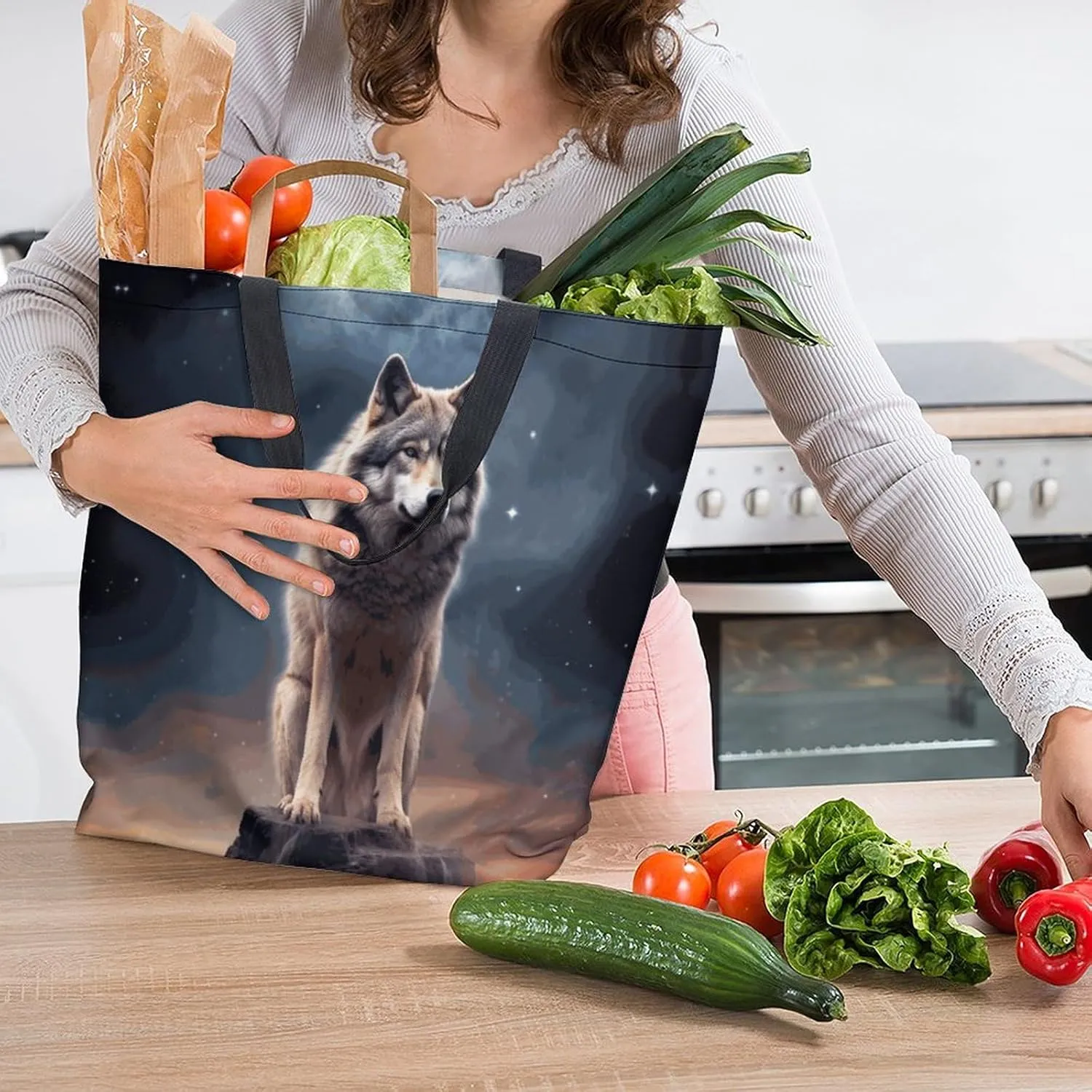 Canvas Tote Bag Large Women Casual Shoulder Bag Handbag Reusable Beach Shopping Grocery Bag For Outdoors